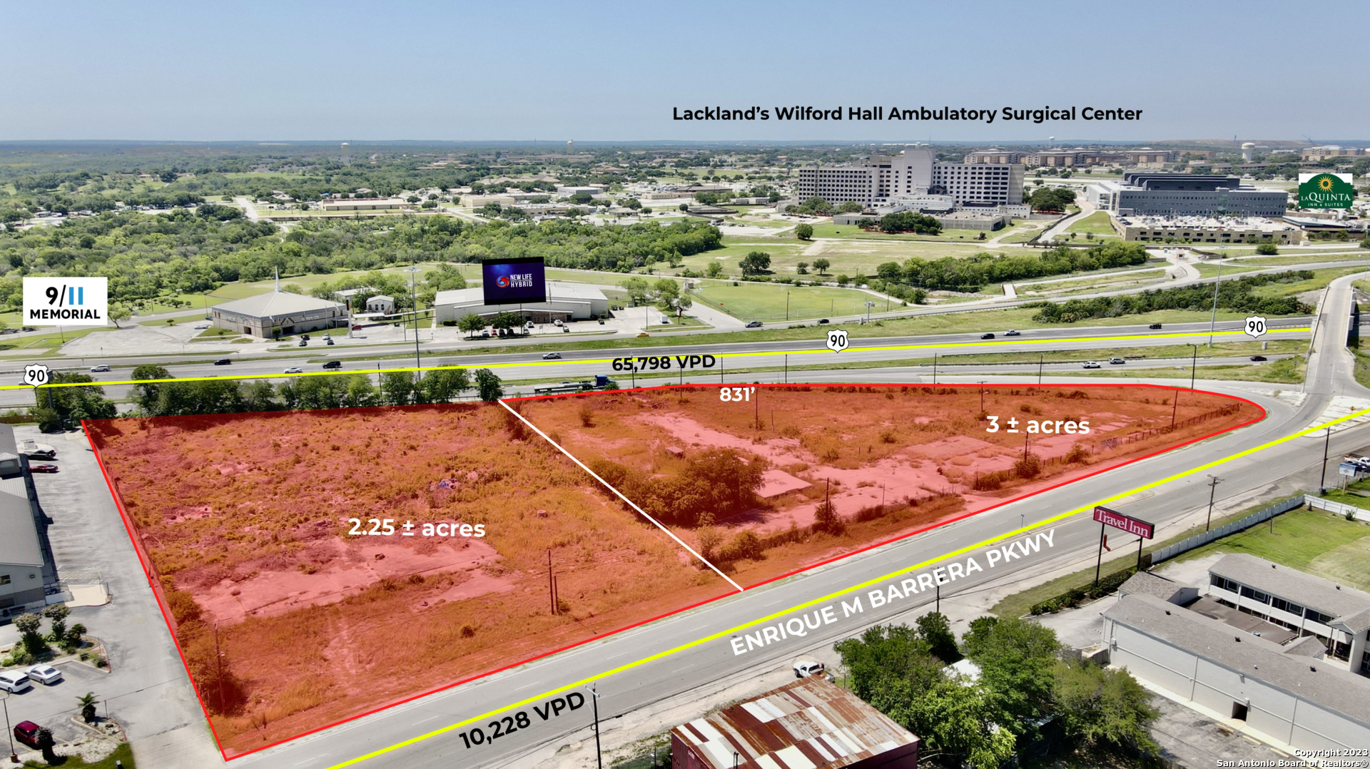 2.25 acres on Old Highway 90 and Highway 90, San Antonio, TX 78227