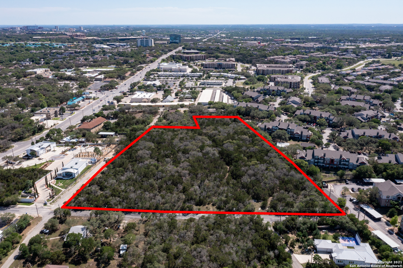 Total land 5.96 Acres AS-IS. Total lots 16. Lots are located one block from Huebner Rd and Moonlight way. The property is surrounding by Medical Clinics, shopping centers and 3 miles from the Medical Center, and 5 miles from UTSA, The Rim, and La Cantera.