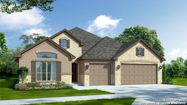 This home is currently under construction. The Kingsley has an unique layout with a grand entry vestibule. With 2550 sq. ft. of space, the Kingsley plan offers spacious rooms and a designer kitchen opening up to the large living area. You will feel right at home with the kitchen flowing into a spacious breakfast nook, separate dining area, and secluded first bedroom retreat. The first bedroom suite offers a large luxurious ensuite bathroom including his and her vanities, spacious walk-in closet, and separate relaxing tub and shower. You'll enjoy added security in your new home with our Home is Connected features. Using one central hub that talks to all the devices in your home, you can control the lights, thermostat and locks, all from your cellular device. Additional features include gas cooktops, stainless steel appliances, granite kitchen countertops, ceramic tile at entry and all wet areas (per plan), and full yard irrigation and landscaping.  Welcome to Steele Creek! Located in up-and-coming Cibolo, TX, this community is designed with you and your family in mind. Find new construction homes with modern floorplans ranging from 1736 square feet to over 3500 square feet, stainless steel appliances, granite kitchen countertops, two or three-car garages per plan and more! Homes in Steele Creek will come equipped with D.R. Horton's smart home system, Home Is Connected, ensuring security and peace of mind. Now featuring 11 new luxury floorplans!    Highlights include:    Schertz-Cibolo-Universal City I.S.D. schools.  Conveniently located by Randolph A.F.B., Fort Sam Houston, and JBSA Recreation Park at Canyon Lake.  Minutes away from The Forum, Rolling Oaks Mall, and other major shopping & entertainment.  Weekly community events hosted by the Steele Creek on-site Lifestyle Director.  Resort-style amenities including pool & splash pad, playground, sports court, and more.*