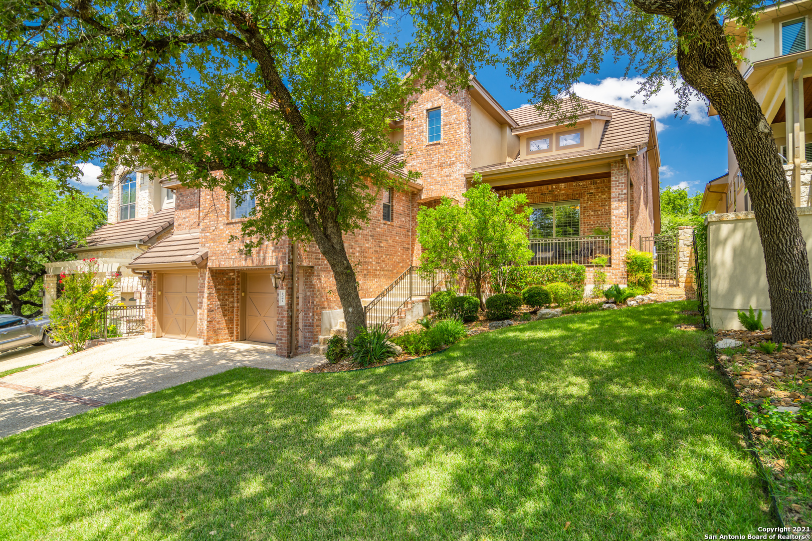 Located in San Antonio's premier guard-gated Dominion neighborhood, this meticulously maintained home on a greenbelt lot provides a seamless layout ideal for a lifestyle of comfort and convenience. Perfect for entertaining and raising a family alike, this home features oversized bedrooms, a gourmet kitchen with gas cooking, and multiple living areas, including a large game/flex room with a dedicated 1/2 bath. Enjoy a cup of coffee or unwind with a glass of wine on the front or back patio and enjoy the serene greenbelt views.  The original owners have demonstrated wonderful pride of ownership in maintaining this home - still looks brand new! The game room and large walk-out attic could easily be converted into additional bedrooms. Brand new AC upstairs.