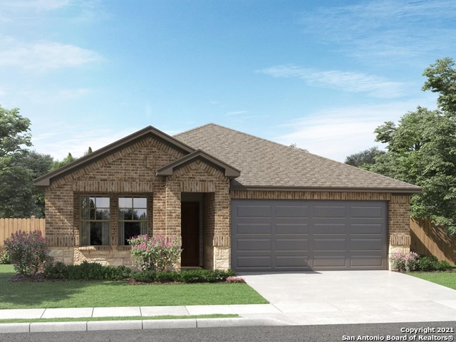 Brand NEW energy-efficient home ready NOW! The Allen offers a beautiful open-concept layout with a sizeable, secluded primary suite. Linen cabinets with white-toned quartz countertops, beige tone EVP flooring with dark gray tweed carpet in our Balanced package. Residents can enjoy beautiful surrounding hill-country views, a community pool, clubhouse, and playground. Shopping, dining, golf, and Sea World are just down the road. Known for our energy-efficient features, our homes help you live a healthier and quieter lifestyle while saving thousands on utility bills.