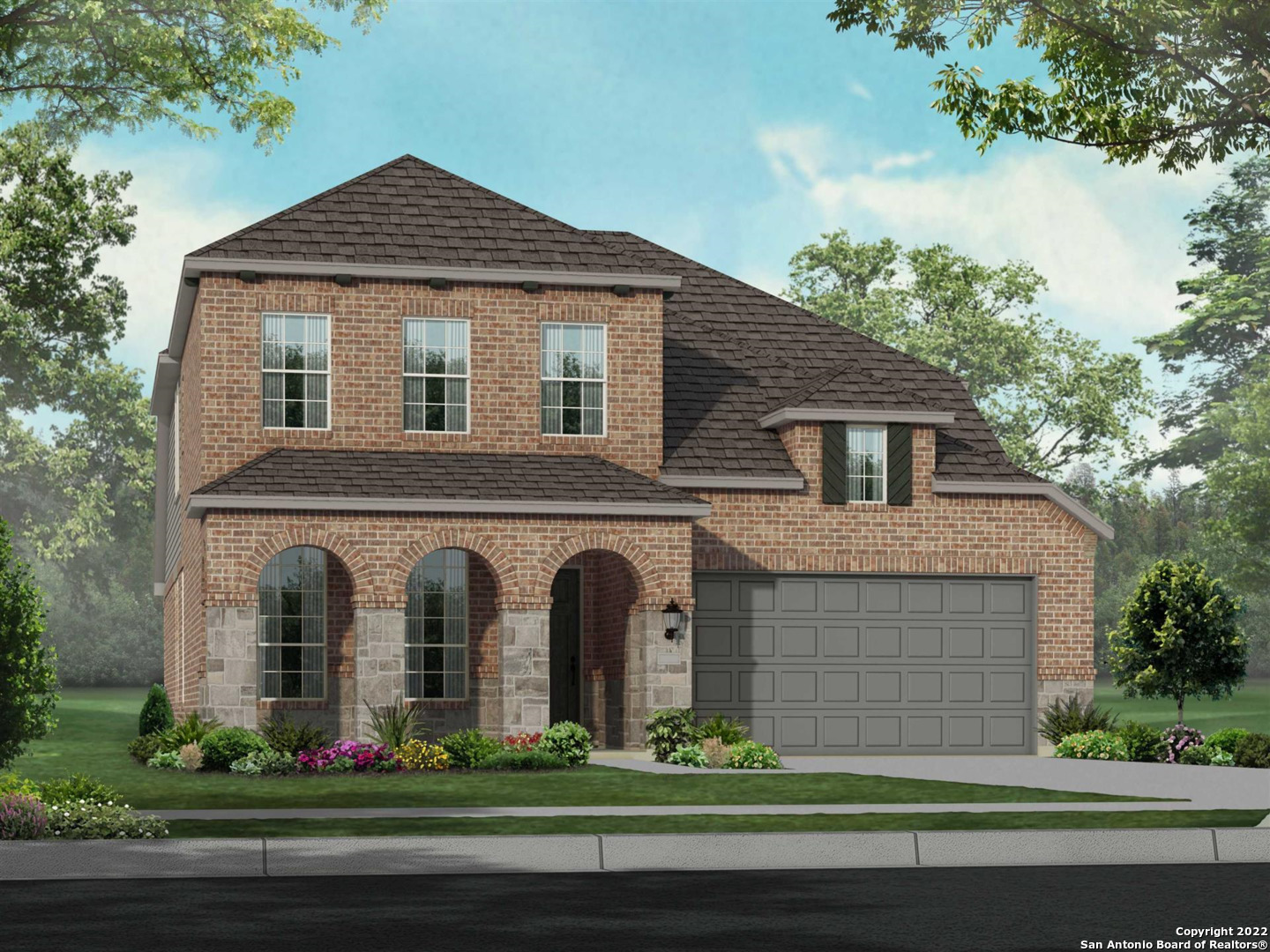 MLS# 1588440 - Built by Highland Homes - October completion! ~ This 2 story brick home is perfect for a family with the game and entertainment space upstairs! The home interior design palette is a neutral cream white with maple cabinets and porcelain tile floors in primary living areas.