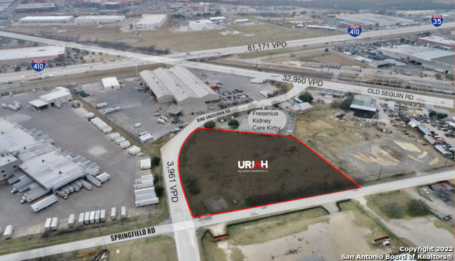 Excellent opportunity to purchase 3  acres on a hard corner lot in San Antonio, TX. This property has frontage on Springfield Rd and Binz-Engelman Rd. Located in an industrial zone and down the street from the HEB distribution, Big Red distribution, Amazon and SAMC. Zoned C-3 with all utilities on site and ready to be developed.