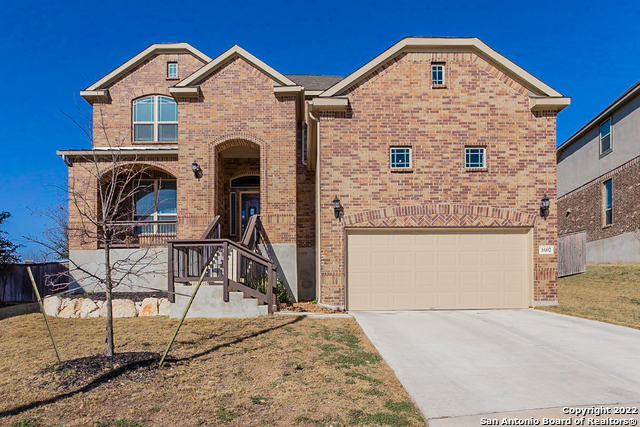 Built in 2018, this San Antonio two-story home offers a patio, granite countertops, and a two-car garage.