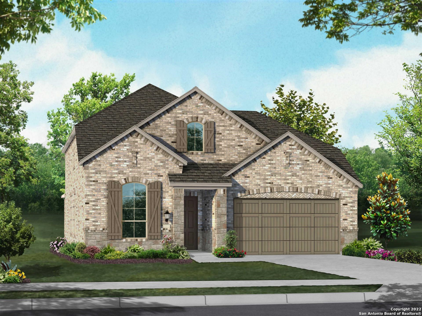 MLS# 1594125 - Built by Highland Homes - August completion! ~ 5 BEDROOM, 3 FULL BATHS. StoneBrick exterior design. OVERSIZED homesite with LARGE Outdoor Living space. Great location to 1604. One of THREE remaining homes at Fronterra at Westpointe. Contact ASAP for private showing.