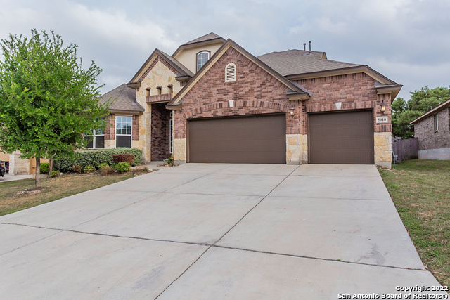 Built in 2015, this San Antonio two-story home offers a patio, granite countertops, and a three-car garage. This home has been virtually staged to illustrate its potential.