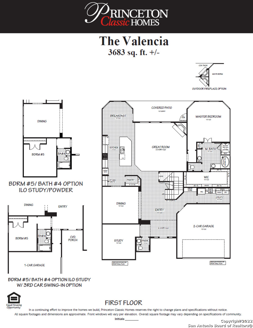 Estimated Completion - Fall 2022. Valencia Floor Plan, Elevation C, 3683 Sq ft. This two-story home features 4 bedrooms, 3.5 baths, study, game room, media room, formal dining, and breakfast room. Beautiful gourmet kitchen package with double oven, 36" gas cooktop with vent hood, pull out trach bin, stacked upper cabinets with glass face, and under cabinet lighting.