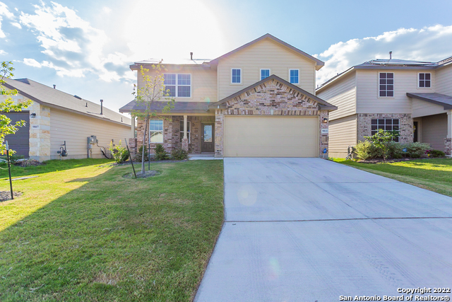 Built in 2020, this San Antonio two-story home offers a two-car garage.    This home has been virtually staged to illustrate its potential.