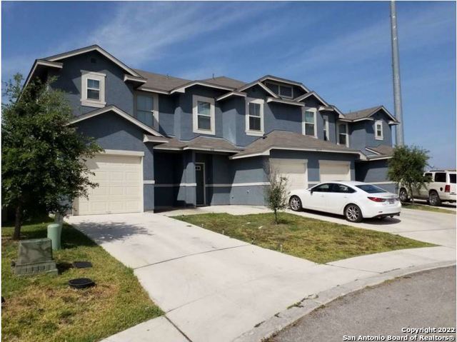 INVESTORS - This is one of (2) 2017 build fourplexes for sale in the gated Woodlake Bluffs Enclave subdivision. Located on the NE side of San Antonio in the Judson ISD, this area has a great rental draw due to the close proximity of Randolph Air Force Base and Fort Sam Houston.  The seller is liquidating inventory to purchase some new construction investments, so in order of priority, we are looking for strong offers that are attractive by price, quickness of closing, and supporting terms.  Each unit is 3 br, 2.5 bath, 2-story, 1,219 sq. ft., featuring ceramic tile floors, granite countertops, tray ceilings, privacy fenced backyards, and attached single car garages per unit.  Electric meters are separate, and water is common.  Rents have the potential of being raised upon renewal/expiration.  Woodlake Bluffs Enclave HOA requires K Clark Management to manage this property.  Unit #103 at the other property, just vacated, make ready is not done, text agent for showing, do not call ShowningTime. Text agent Gerard Kolodejcak Jr. with questions.