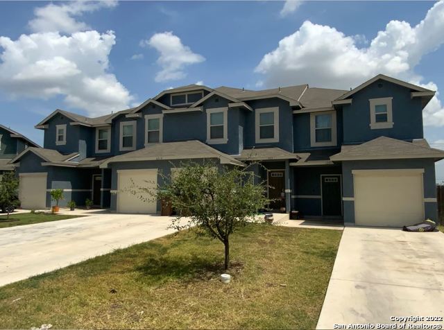 INVESTORS - This is one of (2) 2017 build fourplexes for sale in the gated Woodlake Bluffs Enclave subdivision. Located on the NE side of San Antonio in the Judson ISD, this area has a great rental draw due to the close proximity of Randolph Air Force Base and Fort Sam Houston.  The seller is liquidating inventory to purchase some new construction investments, so in order of priority, we are looking for strong offers that are attractive by price, quickness of closing, and supporting terms.  Each unit is 3 br, 2.5 bath, 2-story, 1,219 sq. ft., featuring ceramic tile floors, granite countertops, tray ceilings, privacy fenced backyards, and attached single car garages per unit.  Electric meters are separate, and water is common.  Rents have the potential of being raised upon renewal/expiration.  Woodlake Bluffs Enclave HOA requires their property manager to manage this property.  Unit #103 just vacated, make ready is not done, call agent for showing, do not call ShowningTime. Text agent with questions.