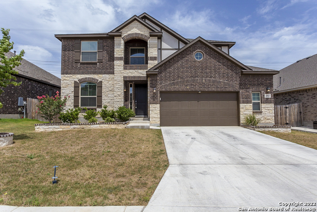 Built in 2019, this San Antonio two-story home offers granite countertops, and a two-car garage.