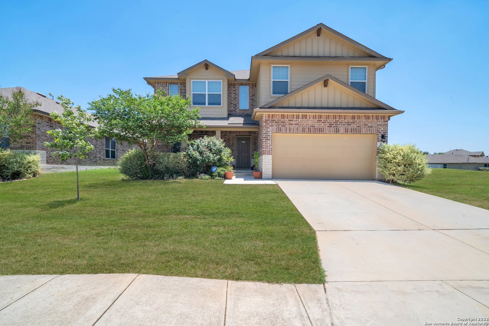 OPEN HOUSE this Saturday (11th) and Sunday (12th) 11am-3pm.  Beautiful and Spacious home in the sought after RedBird Ranch Community.  Sitting at a stunning 3,512 square feet, this HUGE two story home features 6 bedrooms and 3.5 baths.    Upon entering the home, you will love the large island kitchen featuring granite countertops, upgraded cabinets and ceramic tile floors, dining area and adjoining living area. Owner's Suite is located on the main floor right off of the living room with adjoining master bath that features dual walk in closets, garden tub, separate shower and double vanities.    The top floor highlights a huge game room that includes a pool table that will convey if requested. A second oversized bedroom with walk in closet and full bath are located directly next to the game room.  Four additional large rooms with almost all including walk in closets are also included on the top floor with a neighboring full size bathroom.    Don't miss your chance to own this home that includes all the space you could ever dream of!  Neighborhood amenities include access to pool, tennis courts, clubhouse, playground, jogging/bike trails and a sports court.  Community is located just a short drive to local shopping, restaurants and major employers such as Lackland AFB, BOEING and Southwest Research Institute.    Showings begin Friday, 6/10 2pm.    * Pool Table, 4 Overhead Storage in garage, All TV mounts, Microwave, Stove, Entry Shelf, and Blinds Convey*    *Fridge, Washer, Dryer, and Safe do not convey*