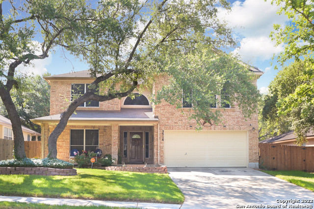 This lovely, 2-story home is located in a gated community, minutes from IH-35 shopping and entertainment. Mature trees adorn the yard in the front and back. The home boasts 5 spacious bedrooms and 3 living areas inside. Fiberglass in-ground saltwater pool and large covered patio make this the place to be for summer. Elementary and middle school are right outside the neighborhood gates. Schedule your private tour today.