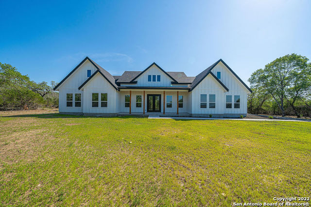 Built by Vena Homes, new farmhouse just completed sitting on 8 private acres in boerne with AG Exempt. Home features Quartz counters, high ceilings, wood look flooring, black and white custom finishes and huge master suite an office and 3 additional bedrooms.
