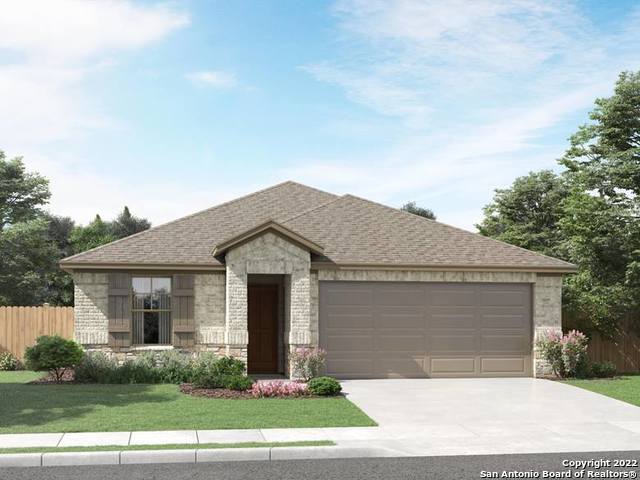 Brand NEW energy-efficient home ready January 2023! The Allen offers a beautiful open-concept layout with a sizeable, secluded primary suite. Linen cabinets with white-toned quartz countertops, beige tone EVP flooring with dark gray tweed carpet in our Balanced package. Residents can enjoy beautiful surrounding hill-country views, a community pool, clubhouse, and playground. Shopping, dining, golf, and Sea World are just down the road. Known for our energy-efficient features, our homes help you live a healthier and quieter lifestyle while saving thousands on utility bills.