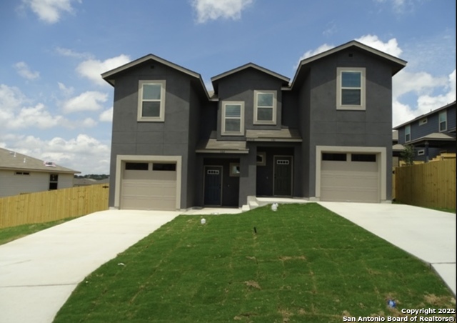 Nice townhomes conveniently located in the Northeast area, close to Loop 1604, Loop 410, and IH-35. Minutes from Fort Sam Houston, Randolph AFB, and area malls. Each unit has 3 bedrooms 2.5 baths and a 1 car garage. Tray ceilings with crown molding in the living room. Granite counter tops and all black appliances in kitchen. Nice privacy fenced backyard. Stained concrete flooring on the first floor with carpet upstairs.