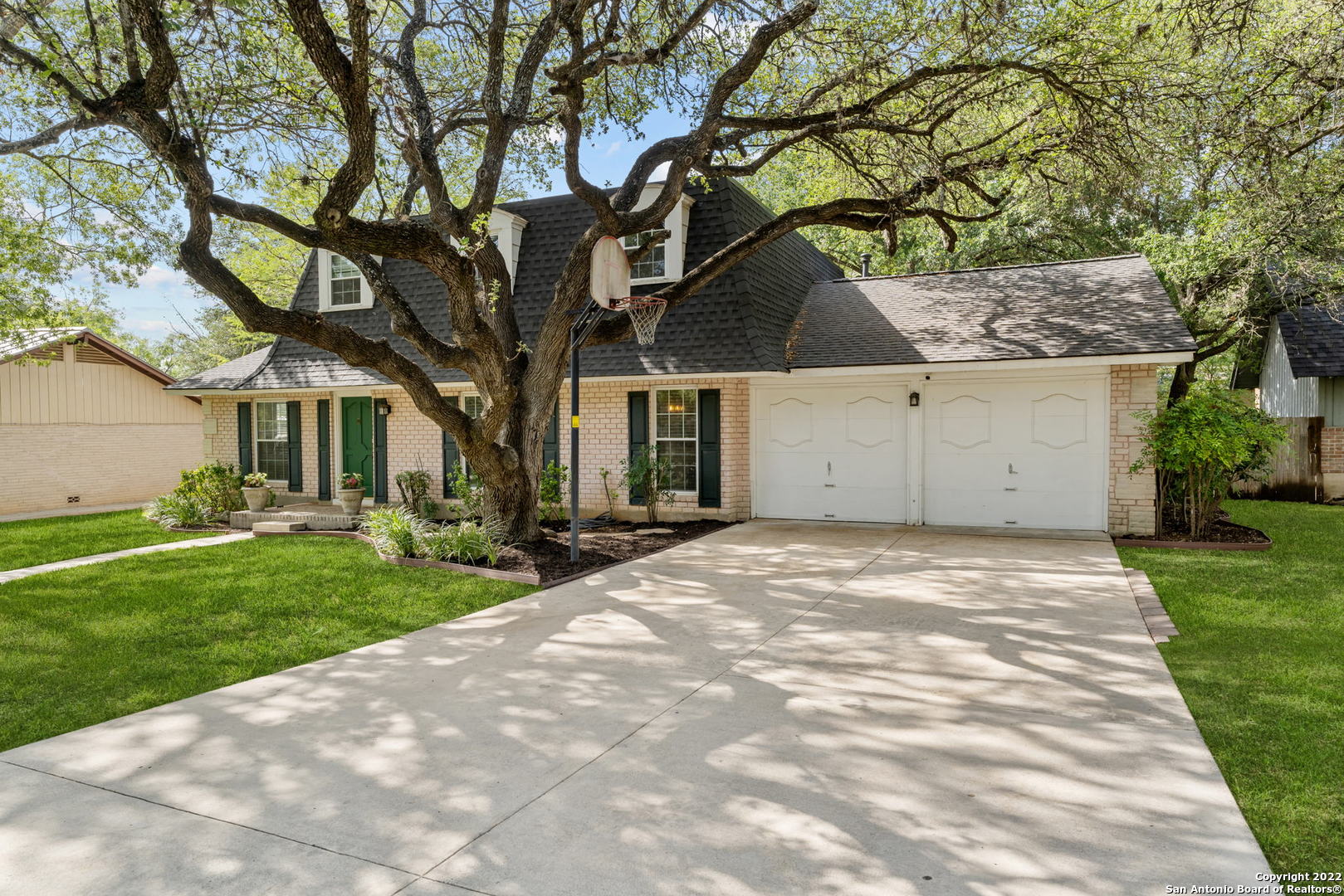ATTN*****MULTIPLE OFFERS RECEIVED. PLEASE SUBMIT BEST AND HIGHEST OFFER BY MONDAY 6/20/22 8PM CST TO Realtorcgates@yahoo.com, text to let me know it's coming Thank you!   OPEN HOUSE 6/18 and 6/19 2-4pm. Adorable home in Enchanted Forest with a glistening pool, oversized backyard with lots of mature trees is ready and waiting for you to entertain on these HOT summer days and nights! Open concept with two living areas and a formal dining area. Kitchen is updated with a breakfast area. Master bedroom and bathroom are downstairs with three supersized bedrooms and bathroom upstairs. All of this, with some of the top rated schools in San Antonio. Hurry up, this darling little home  won't last long!