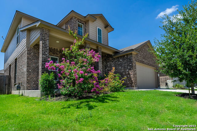 **** OPEN HOUSE, Sat. June 25 from 2pm until the last family **** Big family? Big HOUSE! This home is a meticulously maintained 5 BR/2.5 BA, 2535 sq.ft. two-story, brick home in desirable Valley Ranch. Pre-owned but model-like condition with high-ceilings, natural light, laminate/wood style flooring, and open floorplan. Island kitchen, granite counters, 42 in. cabinets and gas cooking makes this home a Chefs Delight. Master Suite: Formal master suite downstairs w/dual vanities, garden tub and walk-in shower. Full bath upstairs, 4 more bedrooms, and huge loft/gameroom. Secluded separate dining/study downstairs makes for the perfect, work-from-home environment. Covered front and back patios and privacy fence. Neighborhood amenities are extraordinary! Water park, huge pool, splashpad, playgrounds and so much more. Just minutes away from 1604, Alamo Ranch, Hwy. 151, shopping, UTSA and military bases. A perfect home in the perfect location.