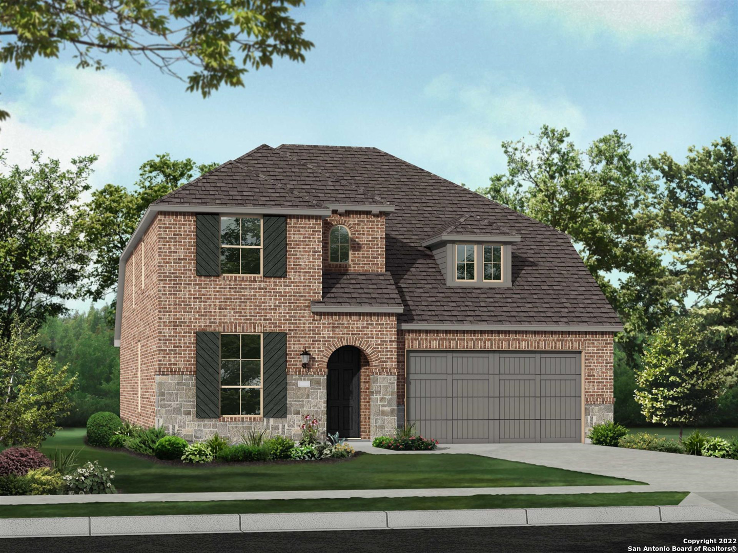 MLS#  - Built by Highland Homes - October completion! ~ Awesome two-story on a greenbelt. Wood-look tile throughout. Large vaulted ceilings and beautiful view.