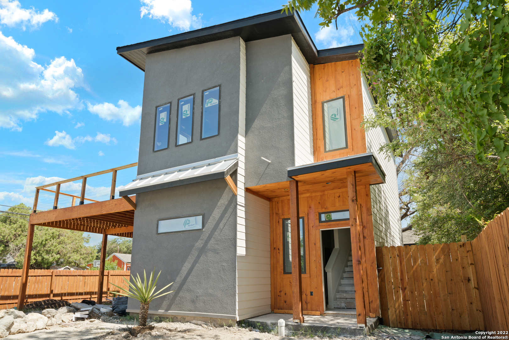 ***Under Construction: Ready until 8/15 - 9/15 - Pictures from Builder finishes on another house with different floorplan. Colors & cabinet/tile selections will vary. IMPORTANT: To see builder finishes schedule to see 510 Virginia Blvd. [MLS# 1621536]*** Location Location Location. Contemporary living in downtown San Antonio. Modern living with master bedroom and secondary bedroom with walk in closet. Large utility room with lots of shelving for storage & sink. Small office for privacy meetings with window for natural light & quartz countertops. Upstairs living area with open concept perfect for entertaining and access to large balcony with downtown views & half bathroom. A must see home. Area in back for possible future pool [see renderings of other floorplan with pool].