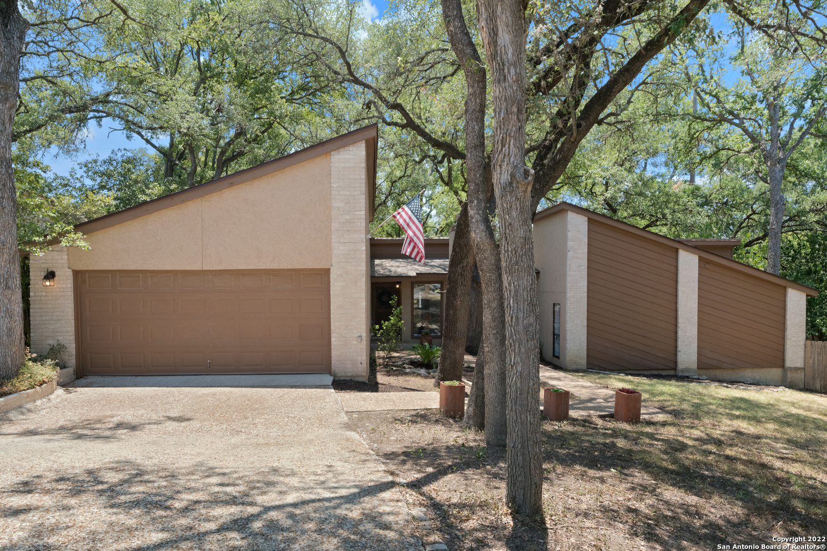 Open House Saturday and Sunday, 12-3pm! Location, location, location. This home is centrally located in the north side of San Antonio which makes its accessibility to be one of the best. Within minutes from the airport, loop 410 or 1604 and downtown. Do not miss out on this freshly painted home with a culdesac homesite and walking distance from the neighborhood pool area! As you enter the family room with a vaulted ceiling and double French doors awaits you to enter the covered back decking. The freshly painted cabinets in the kitchen has modernized the look along with the resurfaced countertops. Any baker would enjoy the double ovens. The eat in kitchen has a nice sized nook and the formal dining room within a few feet for entertaining. The secondary bedrooms are down the hall from the family room and in the rear is the owners retreat with double French doors to the backyard. The owners suite includes a bath with an oversized glass enclosed shower. The dual closets are a plus for any couple sharing the owners retreat. Don't miss out on this great opportunity in Churchill Estates.