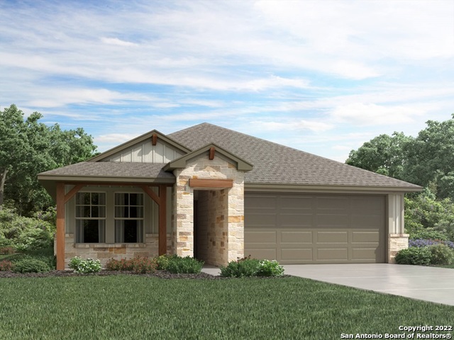 Brand NEW energy-efficient home ready January 2023! The Callaghan's welcoming covered entry and foyer open to a stunning family room and gourmet kitchen. Linen cabinets with off-white grey granite countertops, grey brown EVP flooring and warm grey brown carpet in our Serene package. Remington Ranch offers beautiful surroundings the whole family can enjoy. Farmhouse and hill-country style elevations will line the streets in this gorgeous community. With convenient access to major highways, shopping, dining and entertainment are just minutes away. Residents of this community will attend Medina Valley School District. Known for their energy-efficient features, our homes help you live a healthier and quieter lifestyle while saving thousands of dollars on utilities bills.   Photos are of similar model but not that of exact house. Pictures, photographs, colors, features, and sizes are for illustration purposes only and will vary from the homes as built.