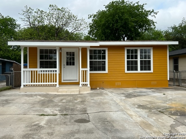 Beautifully renovated 3 bedroom home, minutes away from downtown San Antonio and an easy and short commute to Lackland Air Force Base. Easy access to Highway 90 in an up and coming neighborhood. New HVAC System. Two new window units will be installed prior to closing in guest units. This is a quant home with lots of character. Large master bedroom with additional nook for seating and large walk-in closet. Guest bedrooms are large and secluded from the rest of the home. Minimal yard work. Backyard includes cement slab and a nice natural shad from the oak trees.