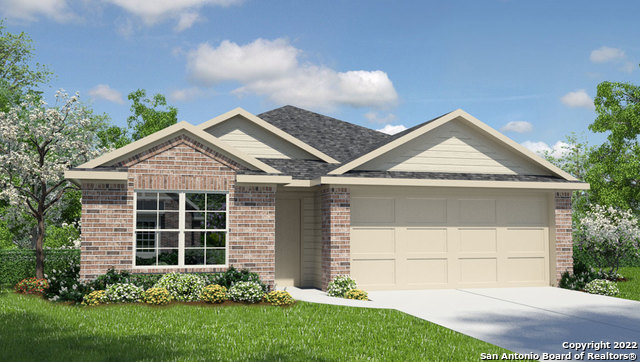 This is a new home, currently still under construction. The Bryant is a single-story, 1703 square foot, 4-bedroom, 2-bathroom, layout designed to provide you with spacious, open concept living.  Welcome guests as they walk through the elongated foyer with decorative nook to the spacious eat-in kitchen.  Facing the family room area, the kitchen includes an oversized island, corner pantry with shelving, plenty of cabinet storage, granite countertops, stylish subway tile backsplash, stainless steel appliances, and gas cooking range.  The private main bedroom is located at the back of the house and features a relaxing ensuite complete with double vanities, separate tub and walk-in shower, water closet, and spacious walk-in closet.  One secondary bedroom is located off the entry and is ideal for an office space.  The remaining secondary bedrooms and second full bath are centrally located off the kitchen, and a spacious utility room is conveniently located adjacent to the family room.  Additional features include tall 9-foot ceilings, 2-inch faux wood blinds throughout the home, luxury vinyl plank flooring in the entry, family room, kitchen, and dining area, ceramic tile in the bathrooms and utility room, and pre-plumb for water softener loop.  You'll enjoy added security in your new home with our Home is Connected features.  Using one central hub that talks to all the devices in your home, you can control the lights, thermostat and locks, all from your cellular device.  Relax outside on a covered patio located off the family room and enjoy full yard landscaping and full yard irrigation.
