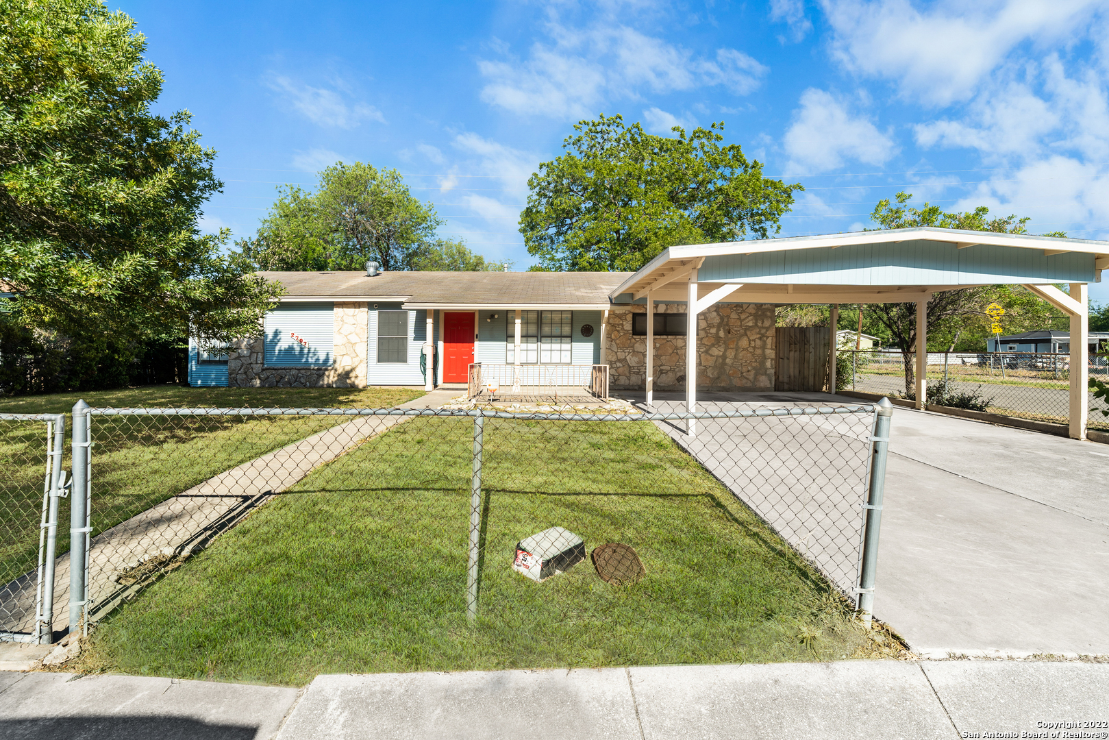 Great starter or investment property that offers 3 bed 1 bath almost a quarter acre on a corner lot located in Lackland Terrace neighborhood. Enjoy your spacious 37' x 14' covered patio. Shed conveys. Minutes to 151, 1604, and 410. Conveniently located near Lackland AFB. Home is being sold as is. Ask to see this one today!