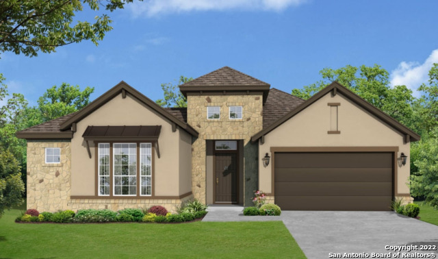 Beautifully landscaped greenbelt lot; Indoor Fireplace; Open floor plan; high ceilings, full irrigation; full lawn maintenance; monitored security; walking trails; access to 3 amenity centers; gated community; resort views    This home is under construction with an estimated completion in Spring 2023