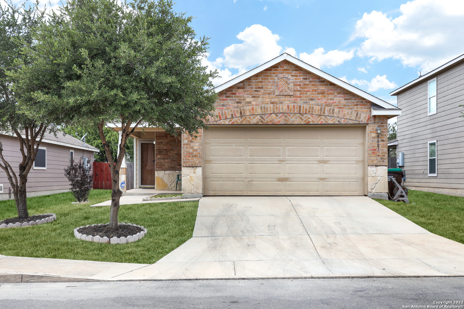 Welcome Home to this beautiful one story property located in popular far northwest side of San Antonio feeding into the brand new NISD High School, Sotomayor! It is also within walking distance to the local elementary school. This 3 bed 2 full bath is the perfect starter home or for someone who would like to downsize. The backyard has a covered patio and a shed with electrical power for a workshop. Grab your Realtor and come see this property!