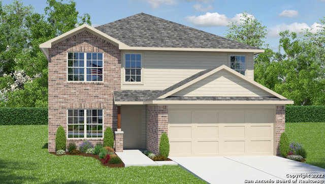 This is a new home, currently still under construction. The Landry is one of our larger floor plans. This layout features two-stories, 2678 square feet, 5 bedrooms, and 3.5 bathrooms.  The covered front patio opens into a foyer, utility room, and beautiful formal dining room with natural light.  The dining room leads into an open concept kitchen with stainless steel appliances, granite countertops, white subway tile backsplash, and angled kitchen island that faces the spacious family room, perfect for entertaining!  A covered back patio is located off the family room.  The private main bedroom suite is also located off the family room and features ceramic tile flooring, desirable double vanity sinks, separate garden tub and shower, private water closet, and large walk-in closet with plenty of shelving.  A half bath and storage closet are located by the stairs.  The second story features a versatile loft filled with natural light, two full bathrooms, four secondary bedrooms with spacious closets and a linen closet.  You'll enjoy added security in your new home with our Home is Connected features.  Using one central hub that talks to all the devices in your home, you can control the lights, thermostat and locks, all from your cellular device.    Additional features include tall 9-foot ceilings, 2-inch faux wood blinds throughout the home, luxury vinyl plank flooring in the entry, family room, kitchen, and dining area, ceramic tile in the bathrooms and utility room, pre-plumb for water softener loop, and full yard landscaping and irrigation.