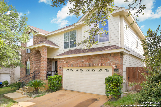This home is in a very convenient location right off of Braun outside 1604. 6 min from one of the largest H-E-Bs in Texas and all the shopping you'd ever need is one exit in either direction. The home itself has plenty of room to entertain: an open living room with high ceilings, two dining, and three living areas. House has recently been painted and concrete floors have been redone.