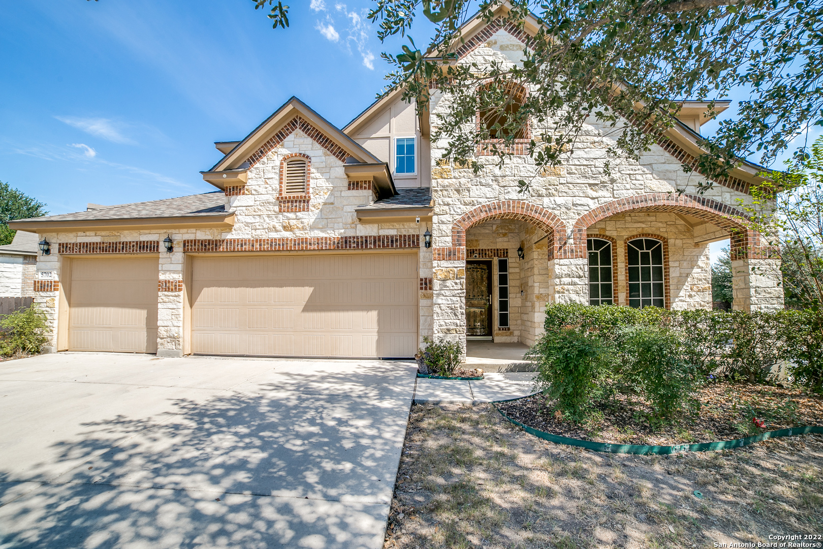 ****  OPEN HOUSE THIS WEEKEND SAT Nov 5th,  2:00-5:00pm  ****Welcome to The Terraces at Alamo Ranch!!! This HOME has it ALL!!  Beautiful 5 bedroom, 3.5 bath, 3-car garage nestled in the desirable Alamo Ranch sitting on a large corner lot.  This 2-story home, 3025 sq ft of living space features an open layout. The 1st floor offers an inviting entry way that opens to a study/office area, formal dining room perfect for all your holiday gatherings & master bedroom, dual vanities in master bath, features tiled shower and garden tub. The entry hall opens to a spacious living room that flows to breakfast area & kitchen. The kitchen offers a gas stove top, built-in oven, granite countertops, backsplash, large island, ALL appliances & so much more.  The 2-story ceiling in living room compliment open concept to the 2nd floor leading to the bedrooms/media & gameroom. This home has security cameras, water softener, window screens, sprinkler system, matured trees, fully landscape with large backyard great for entertainment and a covered patio. This home has easy access to major highways, NISD schools, close to shopping center, HEB, SeaWorld & Lackland AFB.  Contact me for a private home tour Today!