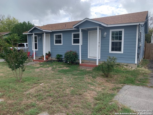 Remodeled home with two bedrooms and two baths. Additional 625 square foot building in the back has plumbing/pre-wired. Located near the hospital and easy access to main highways. Huge yard with mature pecan trees.  No survey. Property sold as is, no repairs to be made.